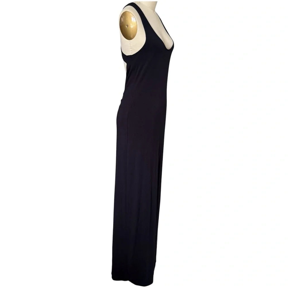 MICHAEL MICHAEL KORS Black Jersey Halter-neck Front Slit Maxi Dress Size Small‎